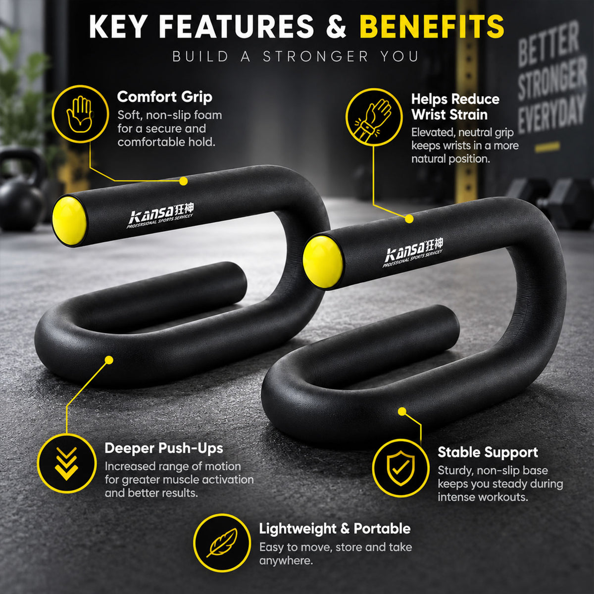 Push up stand features and benefits