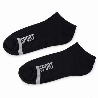 Sport Print Ankle Socks, Soft Stretchable Low Cut Gym and Running Socks (1 Pair)