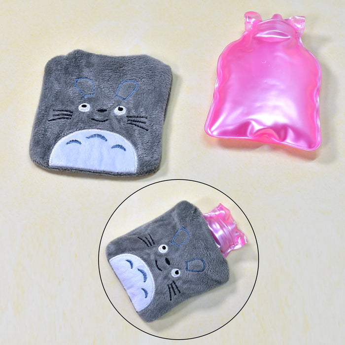 Totoro Cartoon Small Hot Water Bag with Cover for Pain Relief