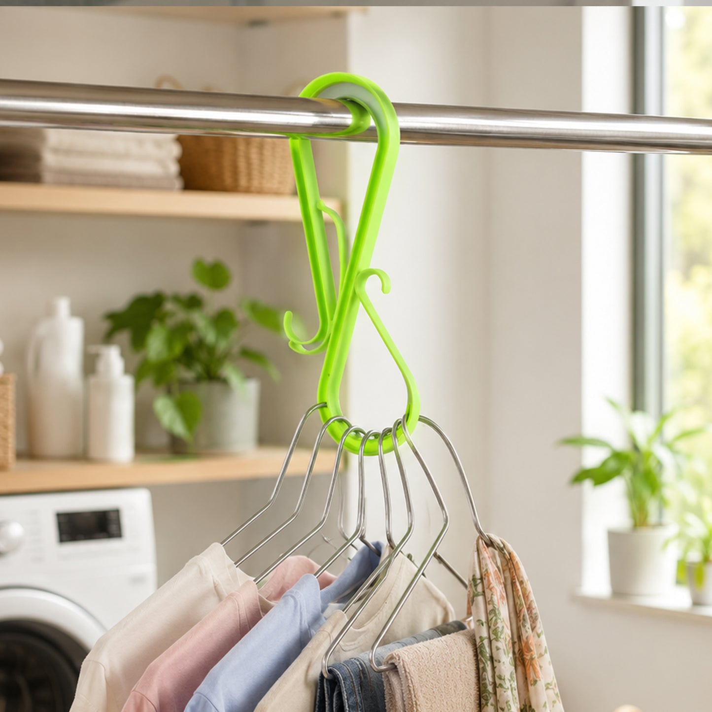 Plastic S Shape Multi Hook Hanger for Shoes Towels and Kitchen (1 Pc, Big Heavy)