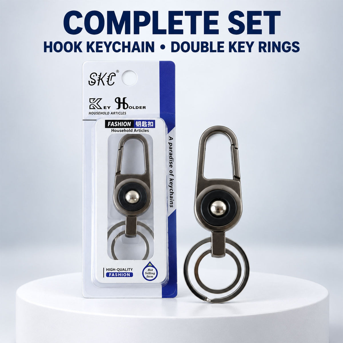 Metal Keychain with Carabiner – Durable & Stylish Organizer