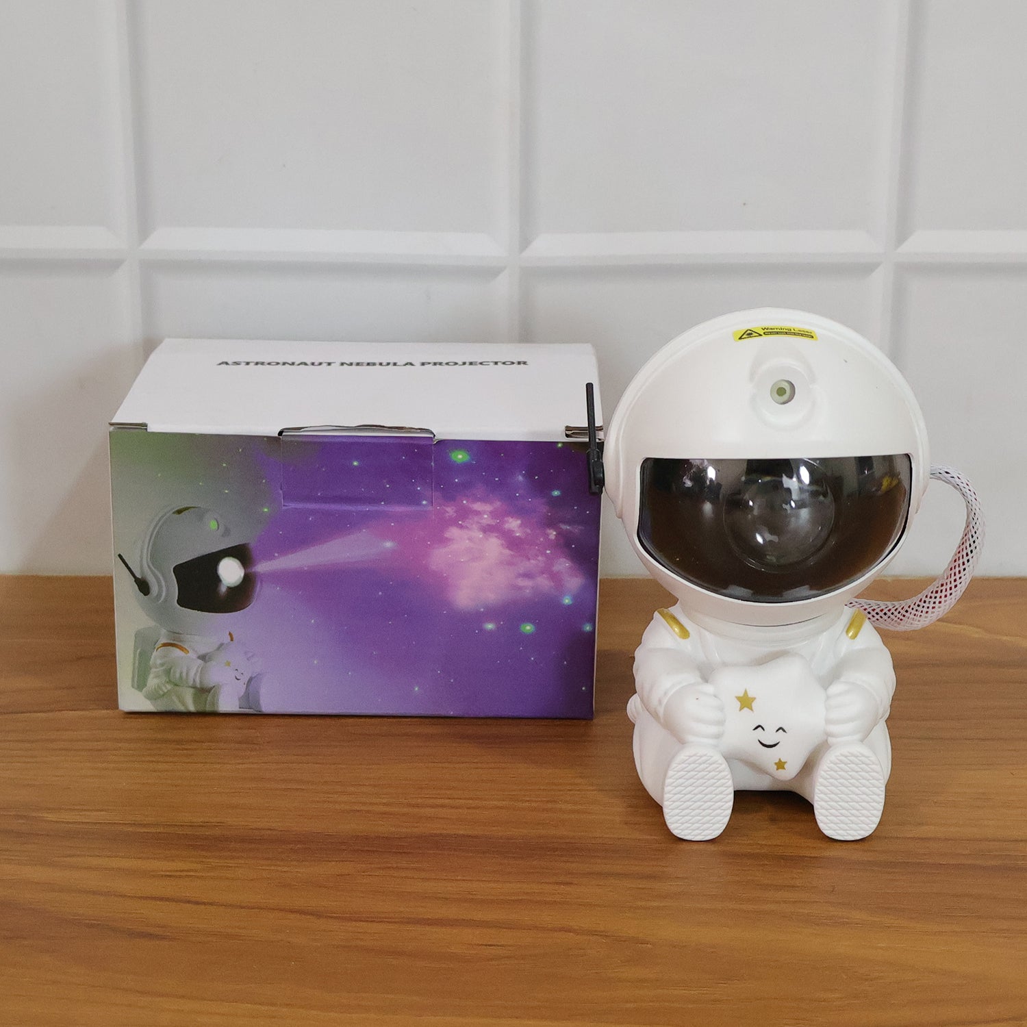 Astronaut Galaxy Star Projector with glowing star projection