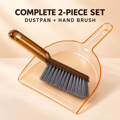 Plastic Dustpan and Hand Brush for Kitchen and Everyday Surface Cleaning (2 Pc Set)