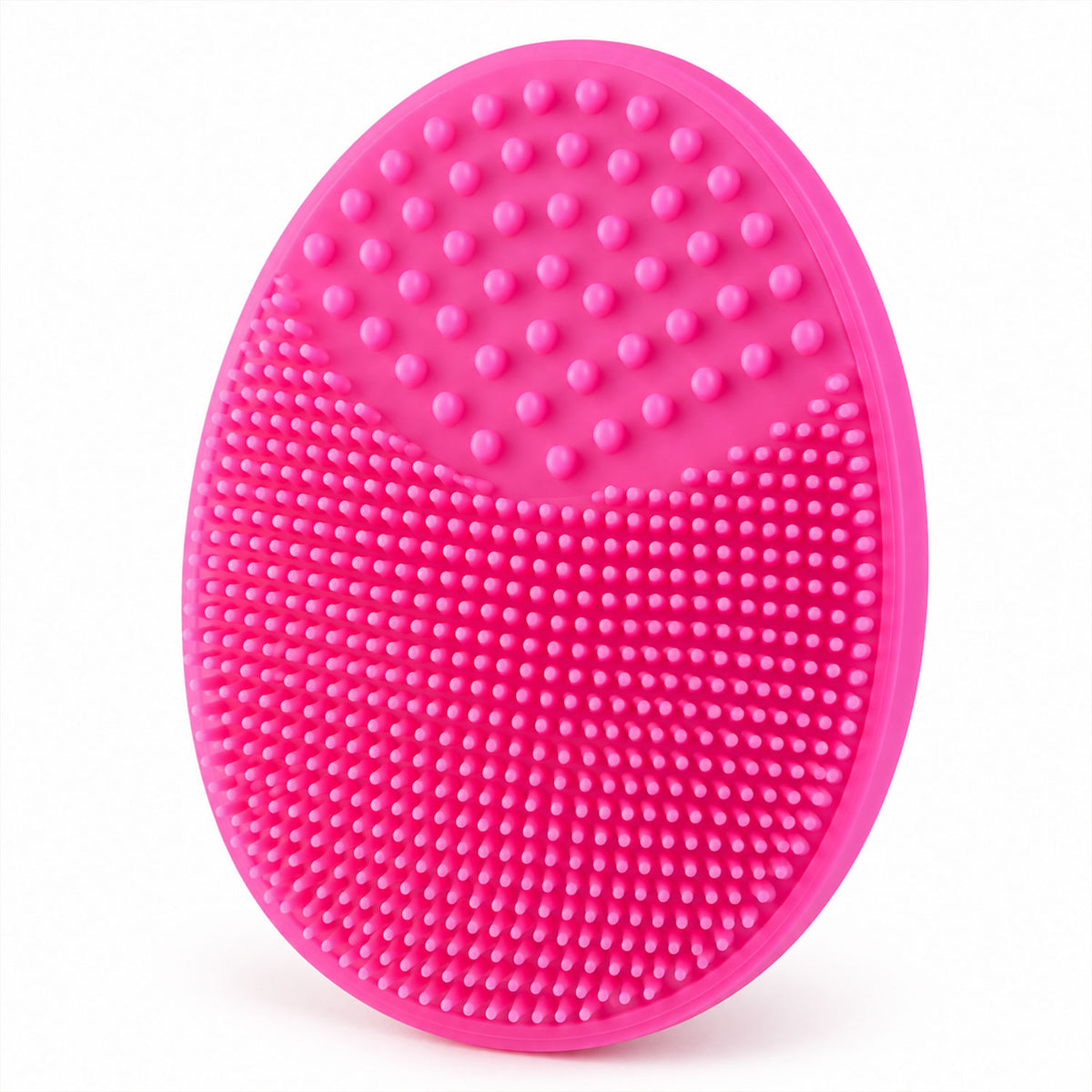 Small Silicone Face Scrubber with Grip Knob, Soft Face and Scalp Brush (1 Pc)
