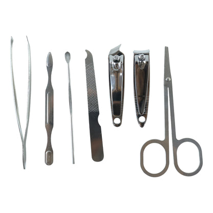 Nail Care Kit Tools Organized in Protective Case