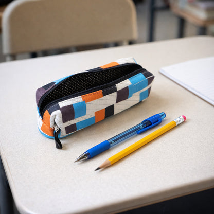 Printed fabric texture of pencil pouch