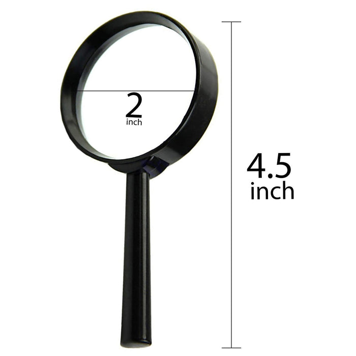 Magnifying glass Lens - reading aid made of glass - real glass magnifying glass that can be used on both sides - glass breakage-proof magnifying glass, Protect Eyes, 50 mm