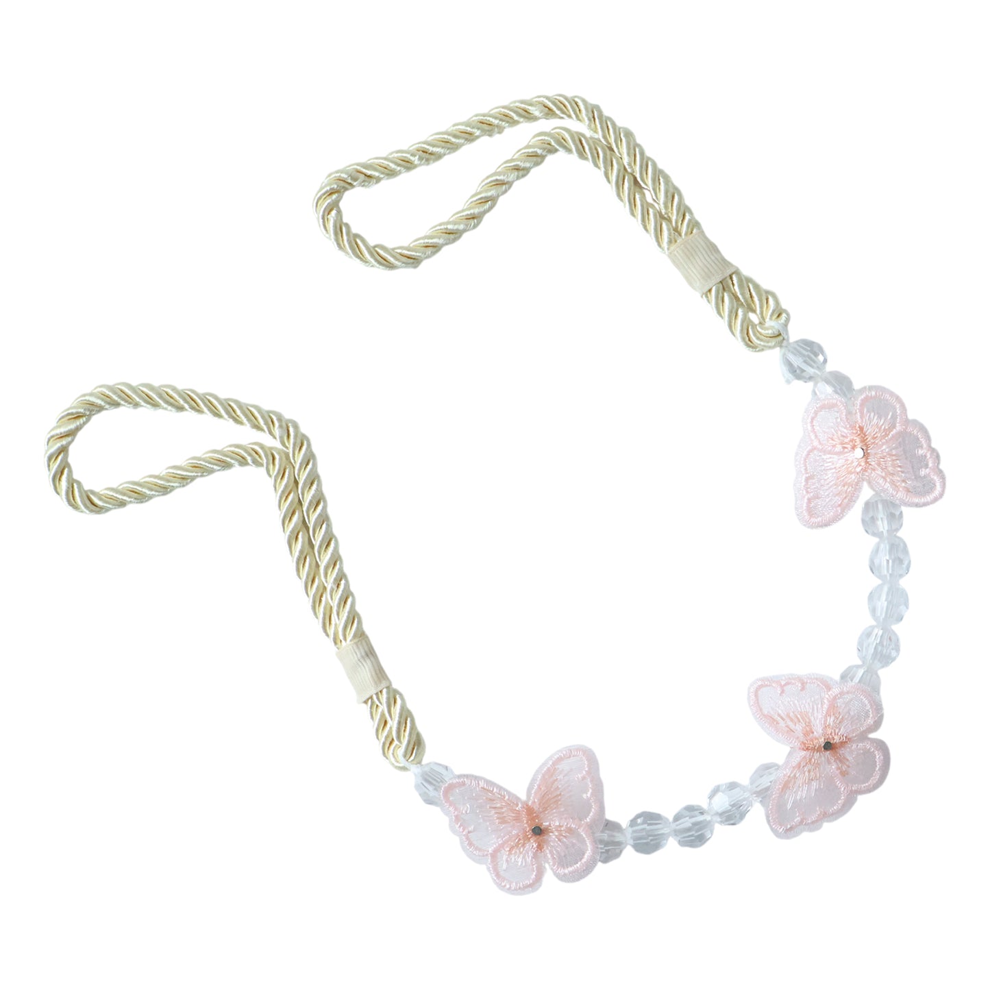 Luxury Floral Beaded Curtain Tieback (1 Pc)