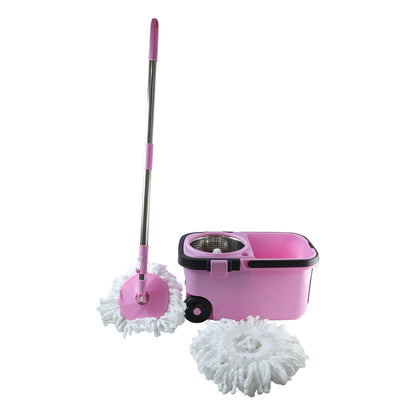 Quick Spin Mop With Steel Spin, Bucket Floor Cleaning, Easy Wheels & Big Bucket, Floor Cleaning Mop with Bucket