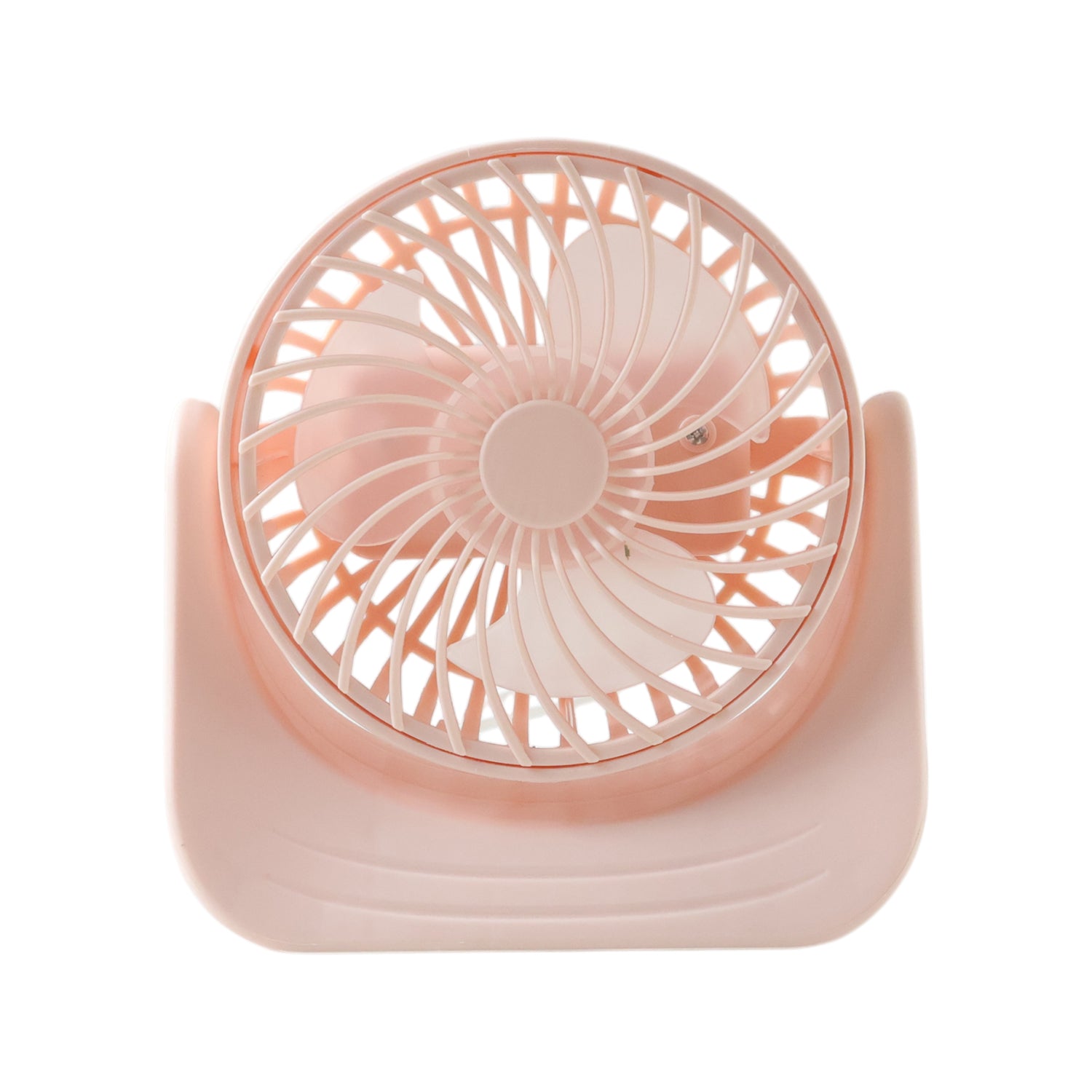 Mini desktop cooling fan in use