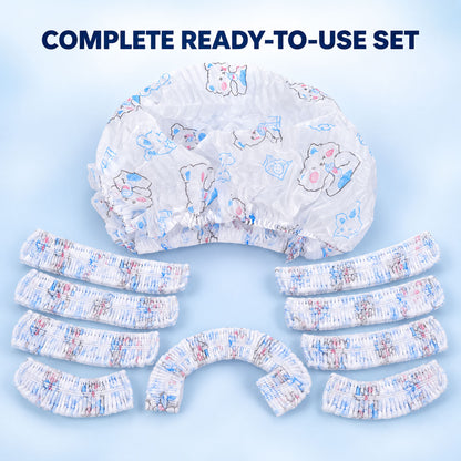 Elastic Fan Dust Covers Set with Cartoon Print for Table Fans (10 Pc)