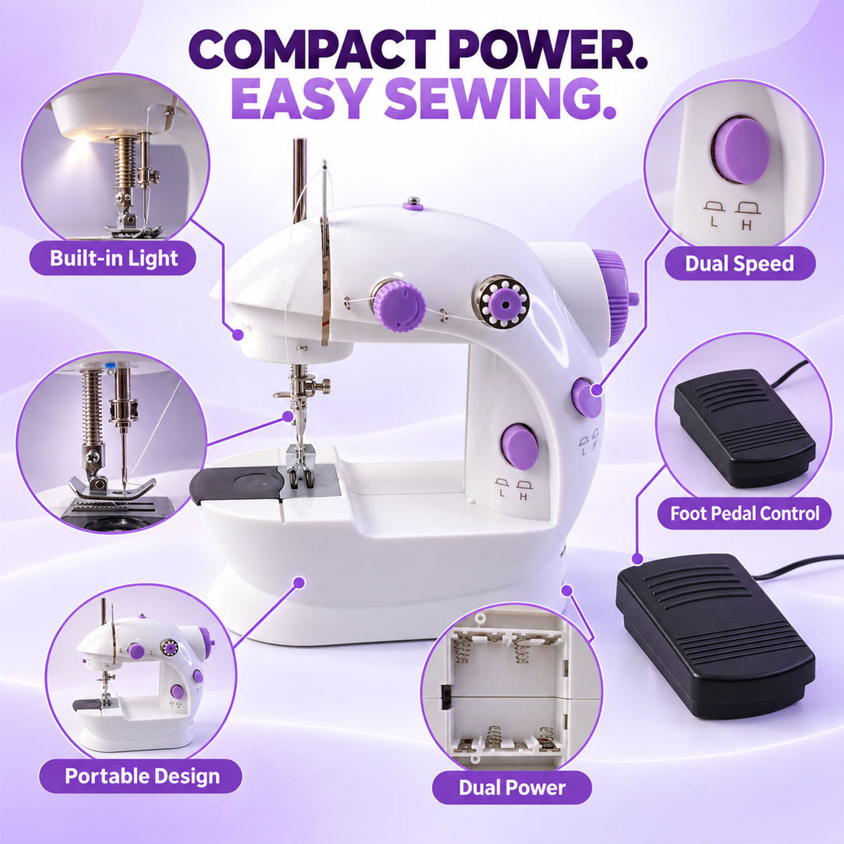 Mini Sewing Machine – Portable Stitching Tool | XcelCraft