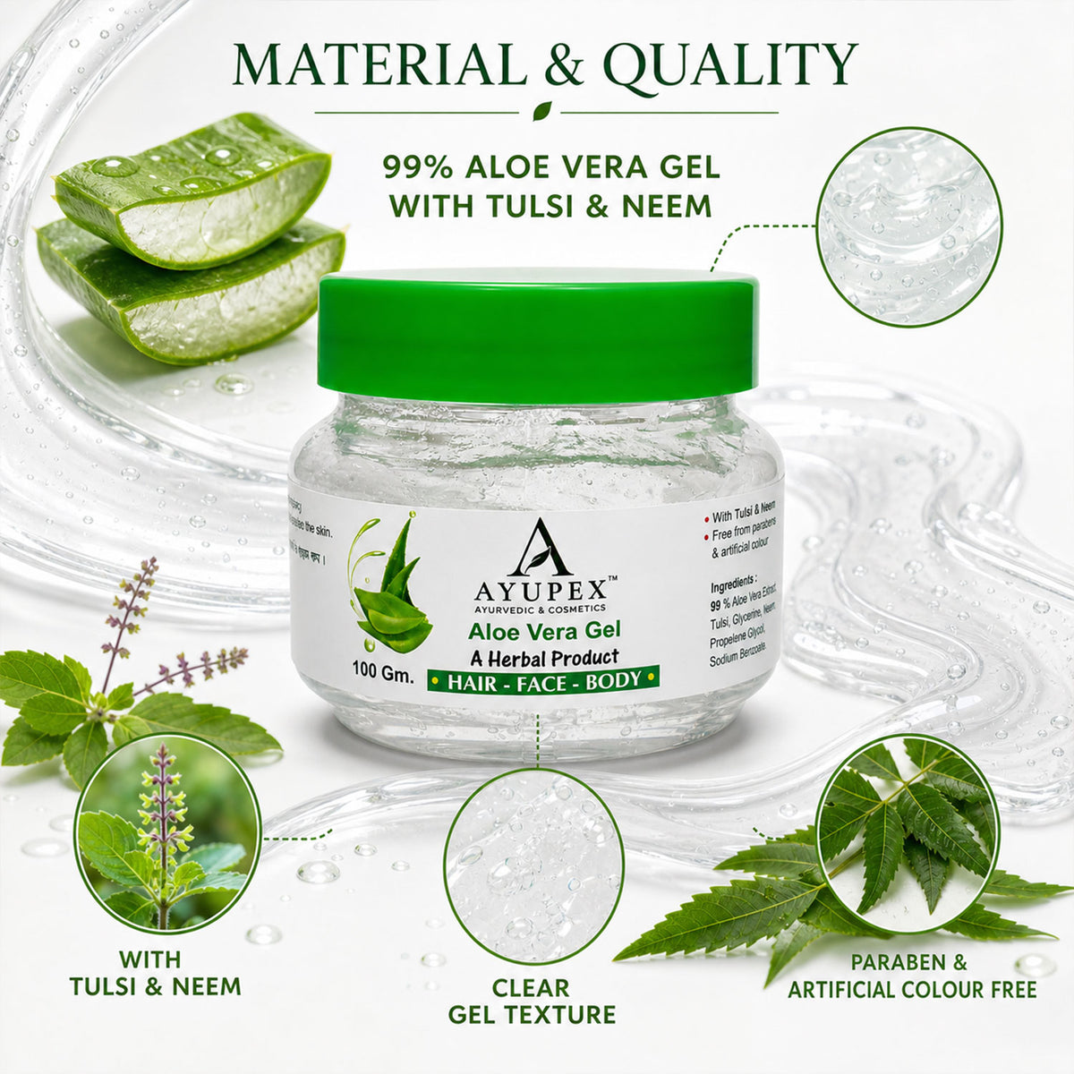 Aloe Vera Gel – Natural Hydration for Skin & Hair Benefits