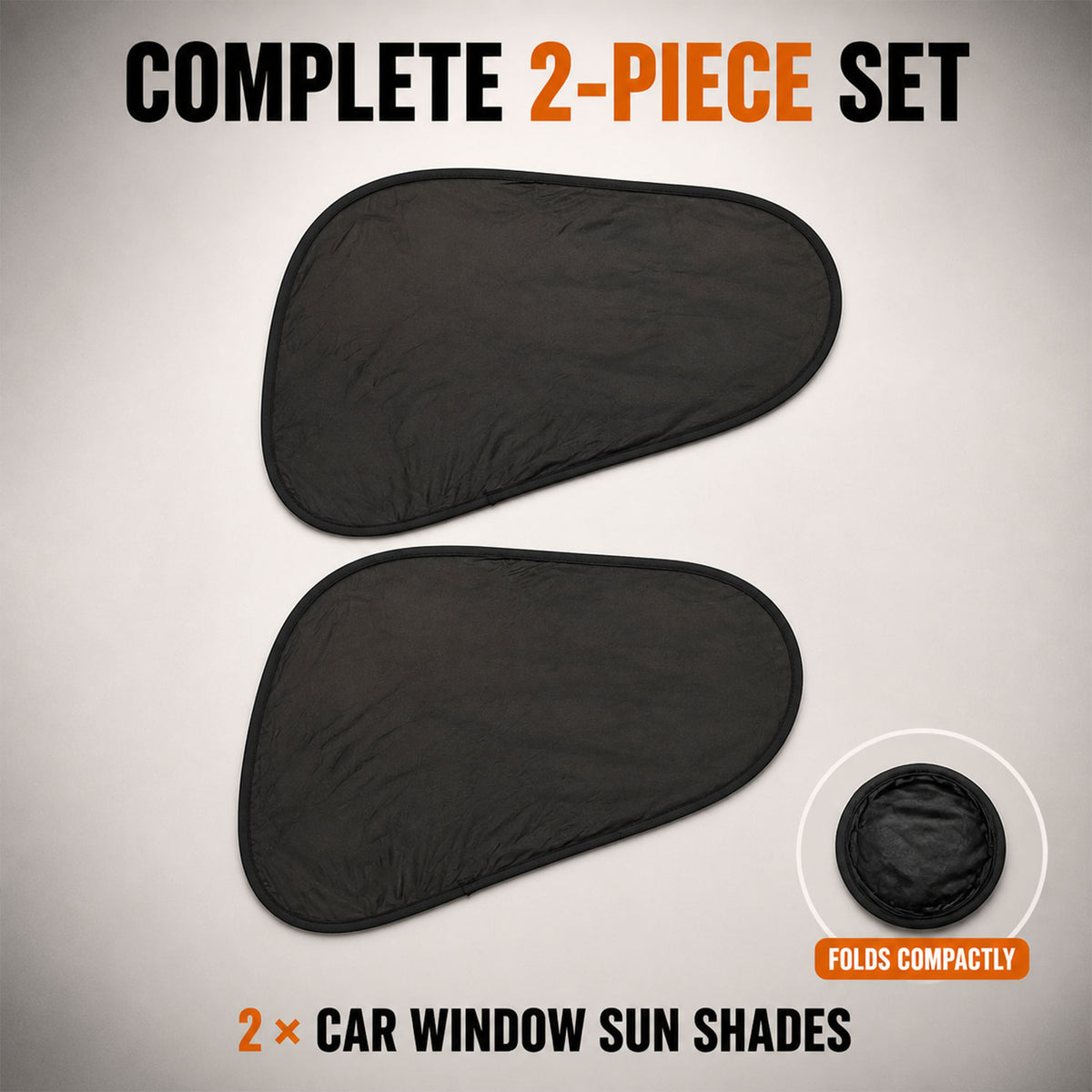 Car Side Window Sun Shade Mesh Cover for UV Protection and Privacy (2 Pc)
