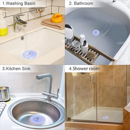Creative 2-in-1 Blue Silicone Sewer Sink Sealer Cover Drainer (multicolour / 1 Pc)