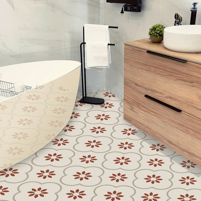 Peel and Stick Floor Tiles Kitchen / Bathroom Backsplash Sticker Detachable Waterproof DIY Tile Stickers for Wall Decoration Tiles Home Decoration (8x8 Inch / 10 Pcs Set)