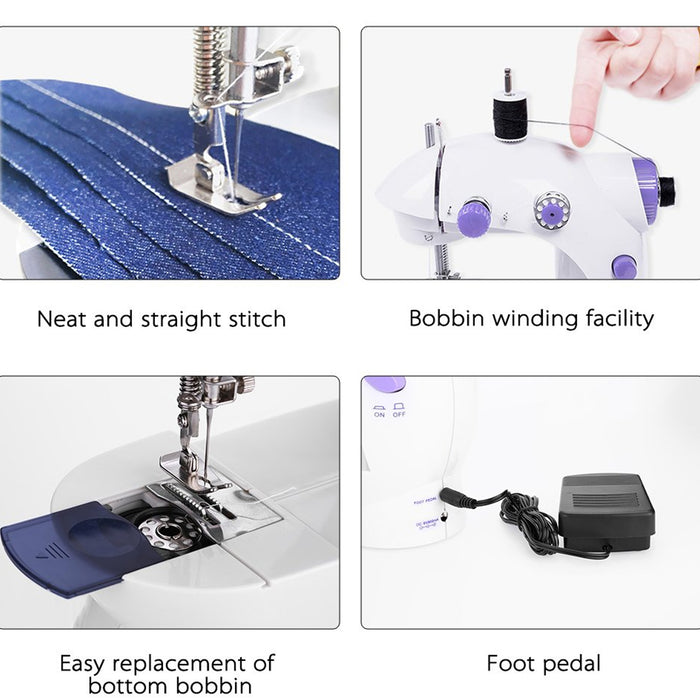 Home Tailoring Sewing Machine With Extension Table Set, Foot Pedal, Adapter Mini Electric Silai Machine, Portable Stitching Machine/Tailoring Machine