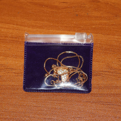 Sparkling Heart Drop Pendant Necklace – Gold-Plated Chain for Women