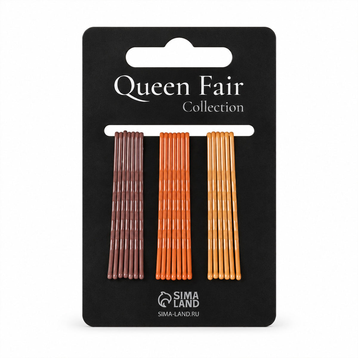 Earth Tone Metal Bobby Pins Set in Brown Orange and Mustard (20 Pc)