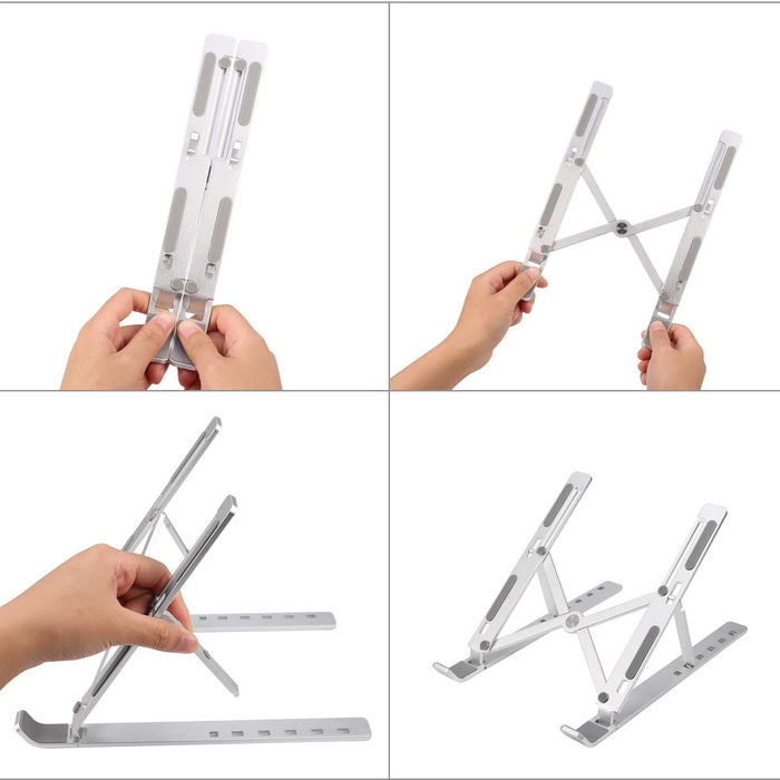 Metal Portable Laptop Stand, with 7 Adjustable Angles (1 Pc)