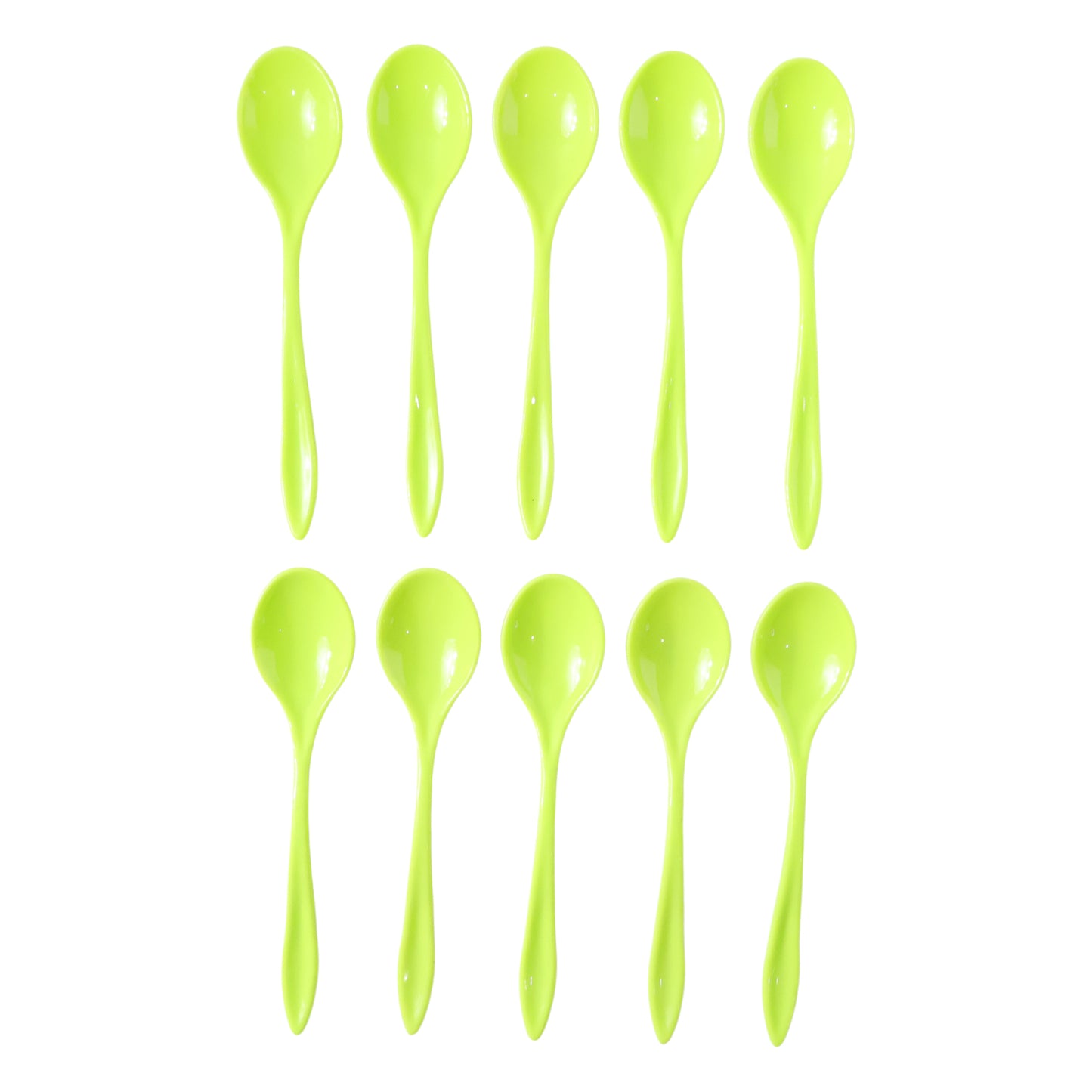 Side view of the fancy plastic spoon