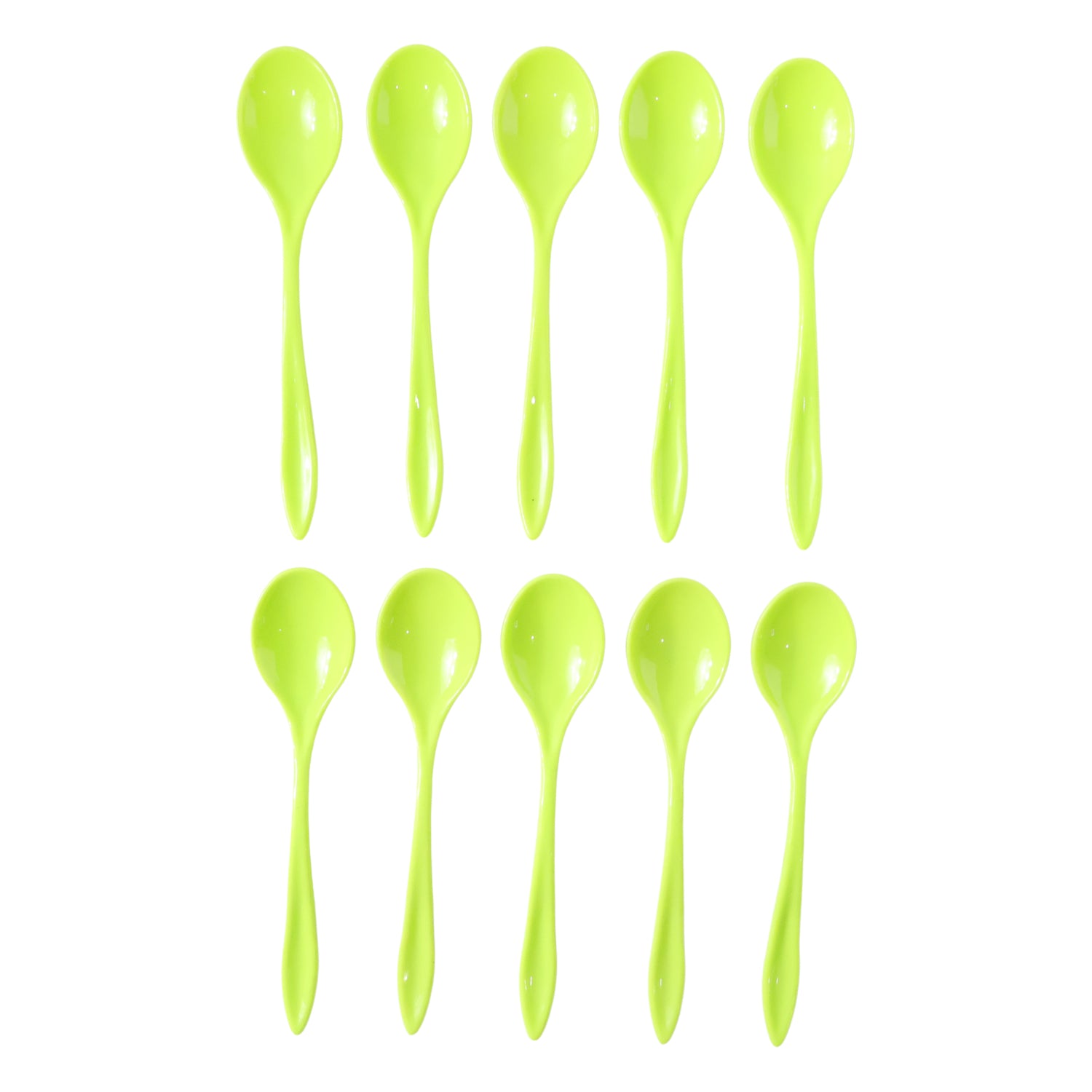 Side view of the fancy plastic spoon