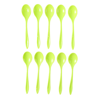 Side view of the fancy plastic spoon