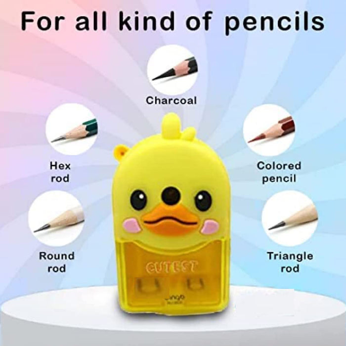 Plastic Cutest Duck Pencil Sharpener (1 Pc)