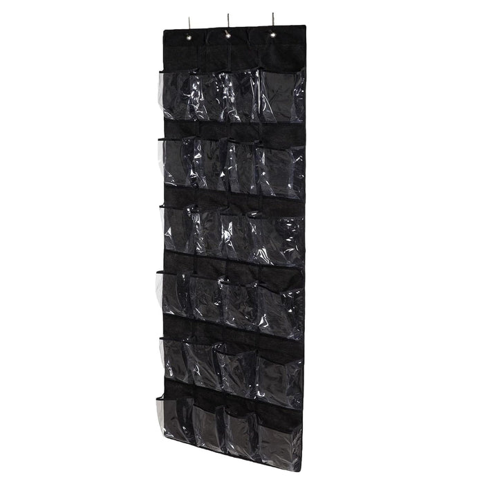 24 Grid Over the Door Shoe Organizer Rack Hanging Storage Space Saver (1 Pc)