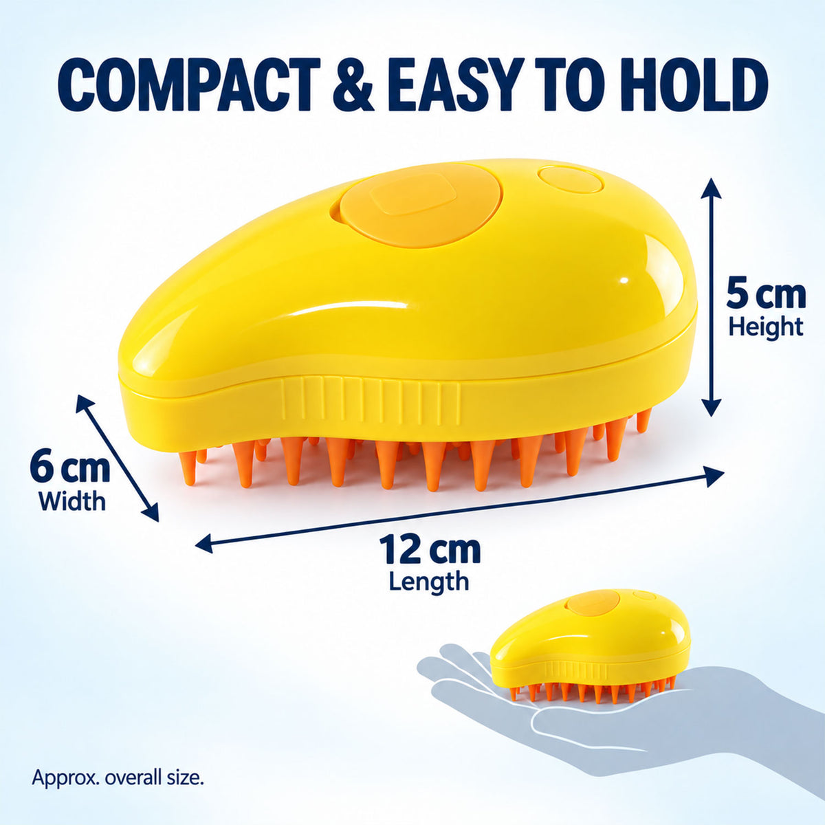 3 in 1 Steam Pet Brush for Cats and Dogs, Rechargeable Grooming Comb (1 Pc)