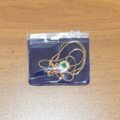 Emerald Green Crystal Pendant Necklace for Women