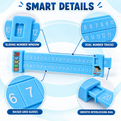 2 in 1 Math Decomposition Sliding Ruler for Addition and Subtraction Fun (1 Pc)
