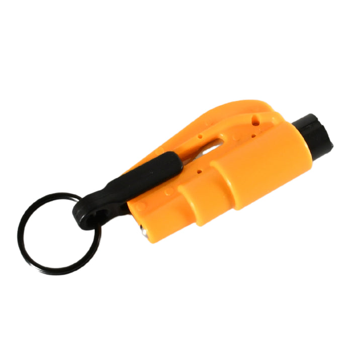 8761  2 in 1 Emergency Safety Cutter with Key Chain, Small Portable Handy Emergency Safely Glass Breaking & Seat Belt Cutting Keychain Tool
