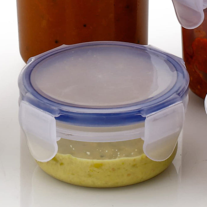 Plastic Liquid Round Airtight Food Storage Container with Leak Proof Locking Lid