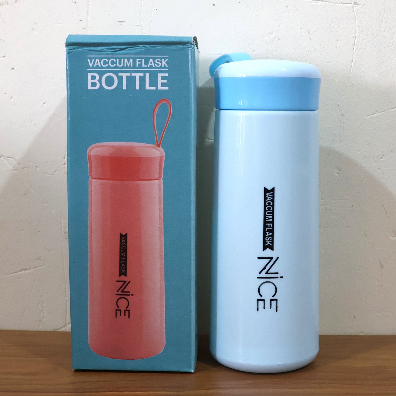 Plastic Vacuum Flask Bottle - (Color Blue / 1 Pc / 400ML)
