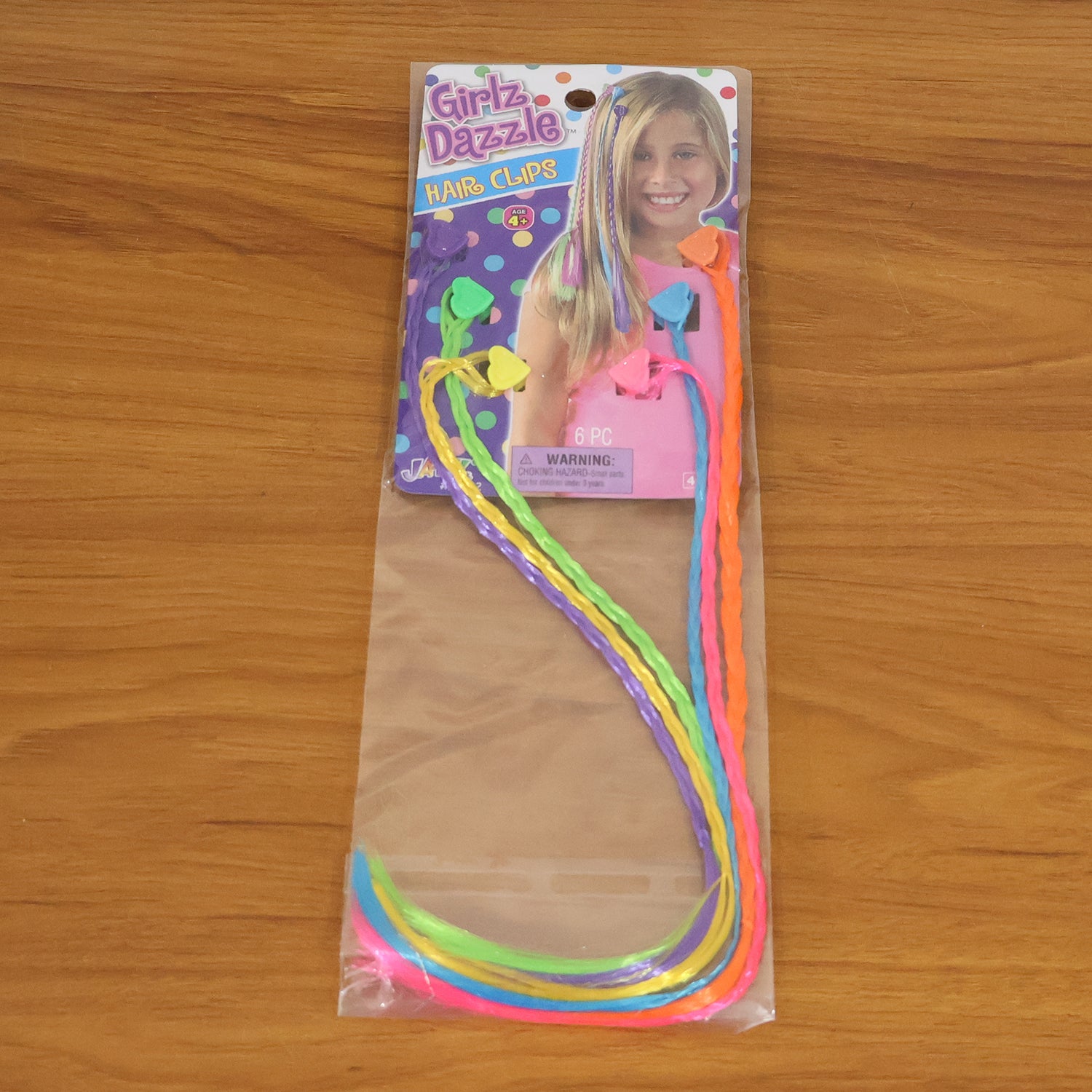 Colourful Braided Hair Extension Streaks for Girls & Kids (6 Pc)