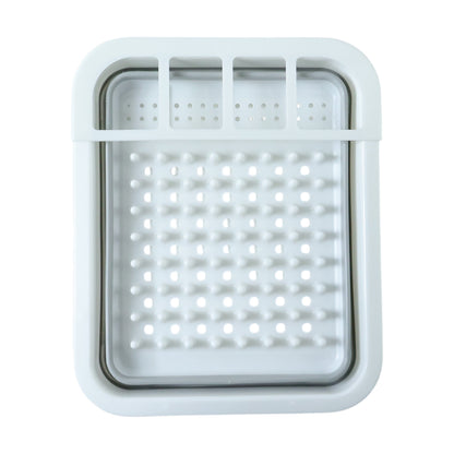 Plastic dish drying rack organizing plates and utensils