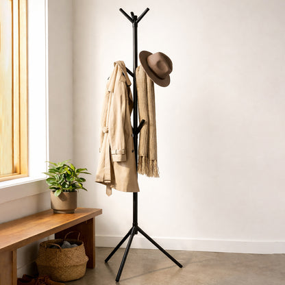 Floor Standing Metal Coat Rack Stand with Multi Hooks