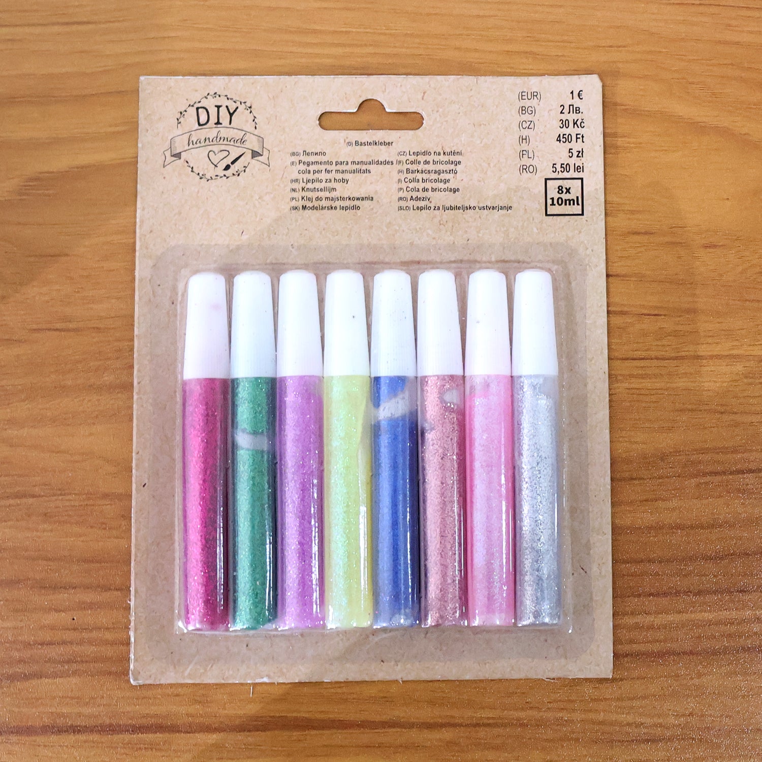 DIY Multi-Color Glitter Craft Glue Pen Set (10ML / 8 Pc)
