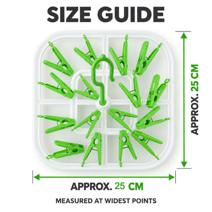 Plastic Clip Hanger Drying Rack with Detachable Hook for Socks and Small Clothes (1 Pc)