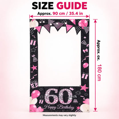 Birthday Photo Booth Backdrop Curtain for Birthday Party Decor (90x180 Cm)