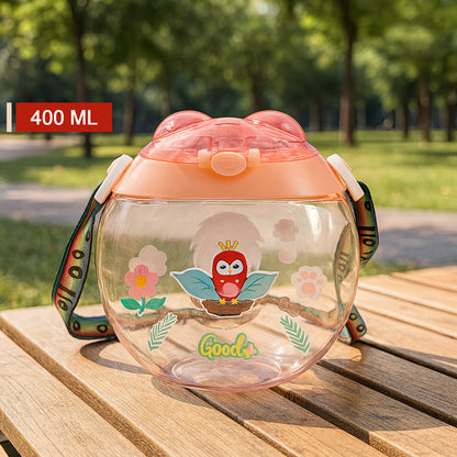 Round Belly Shape Kids Water Bottle (400Ml / 1 Set )