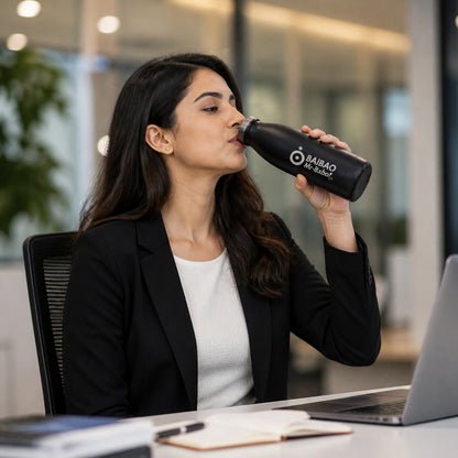 Thermal water bottle with lid