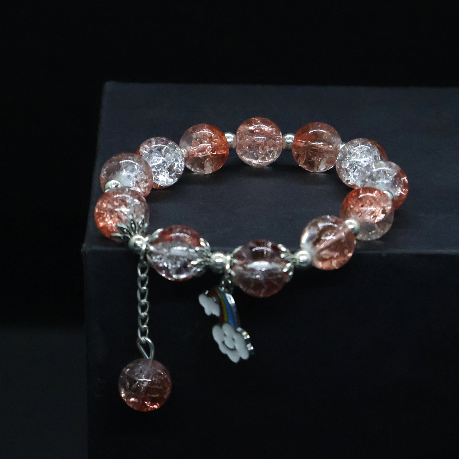 Elegant Crystal Beaded Charm Bracelet