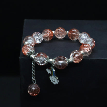 Elegant Crystal Beaded Charm Bracelet