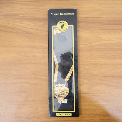 Floral Crest Traditional Necklace Set with Handcrafted Filigree Pendant