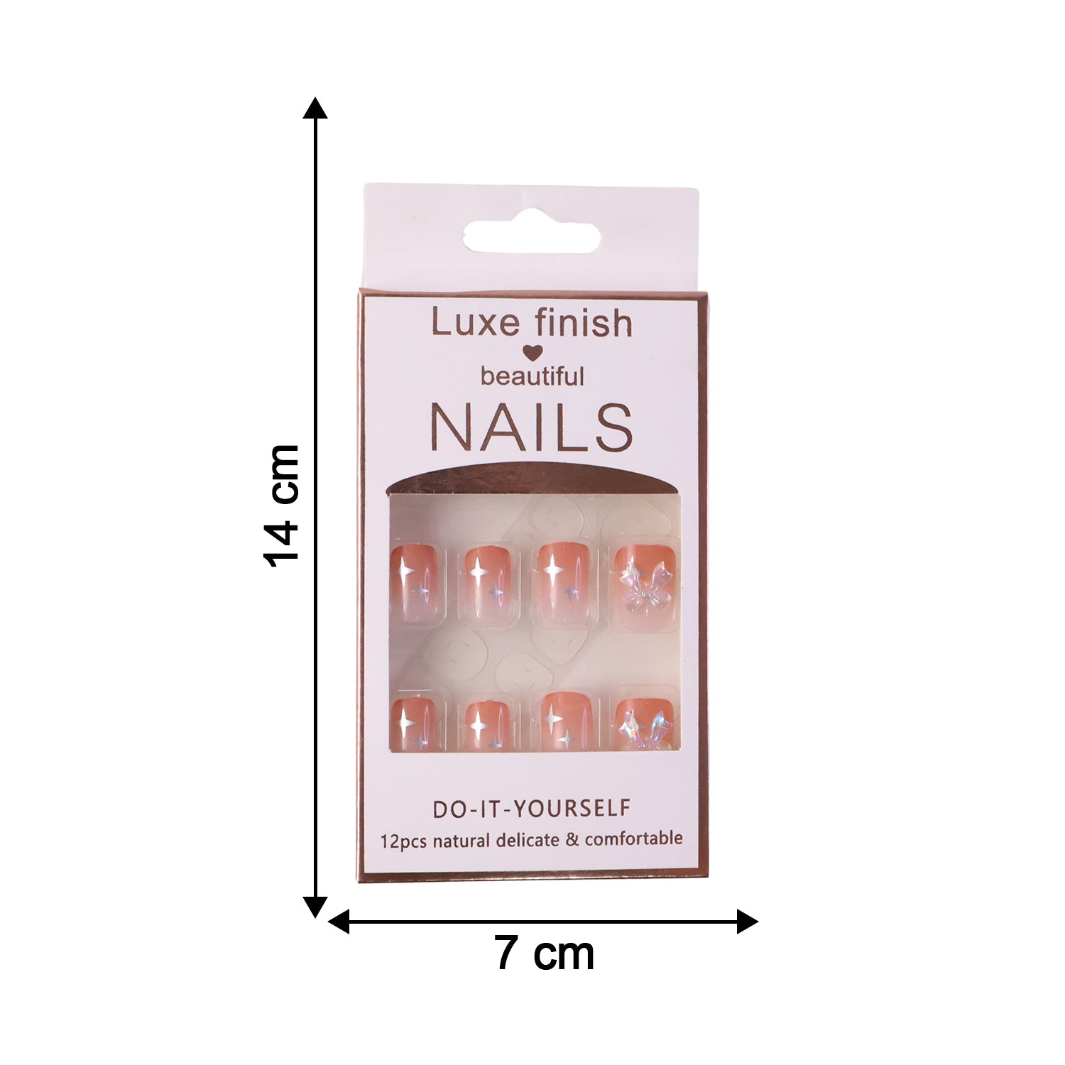 Artificial False Nail Set with Mix Design fake nails - (1 Set)