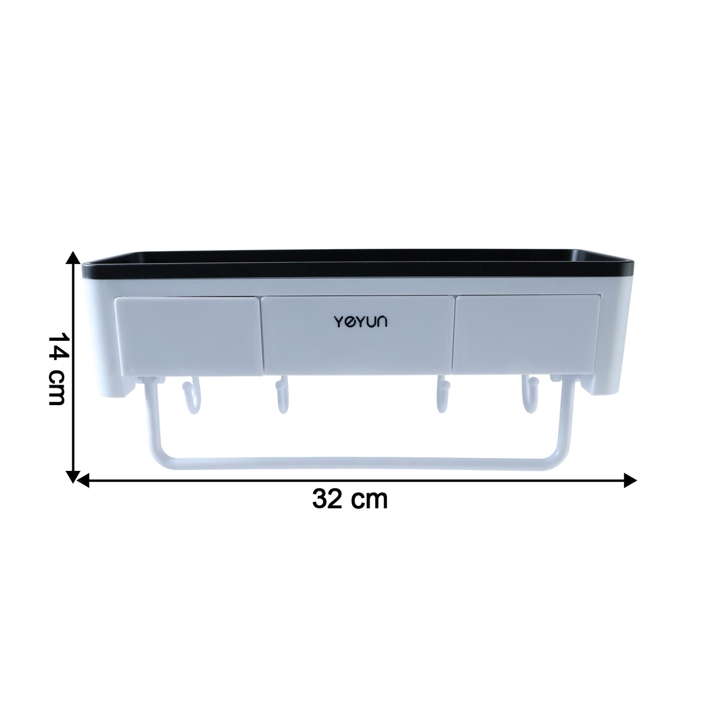 Wall Mounted Multifunctional Bathroom Storage Rack (1 Pc)