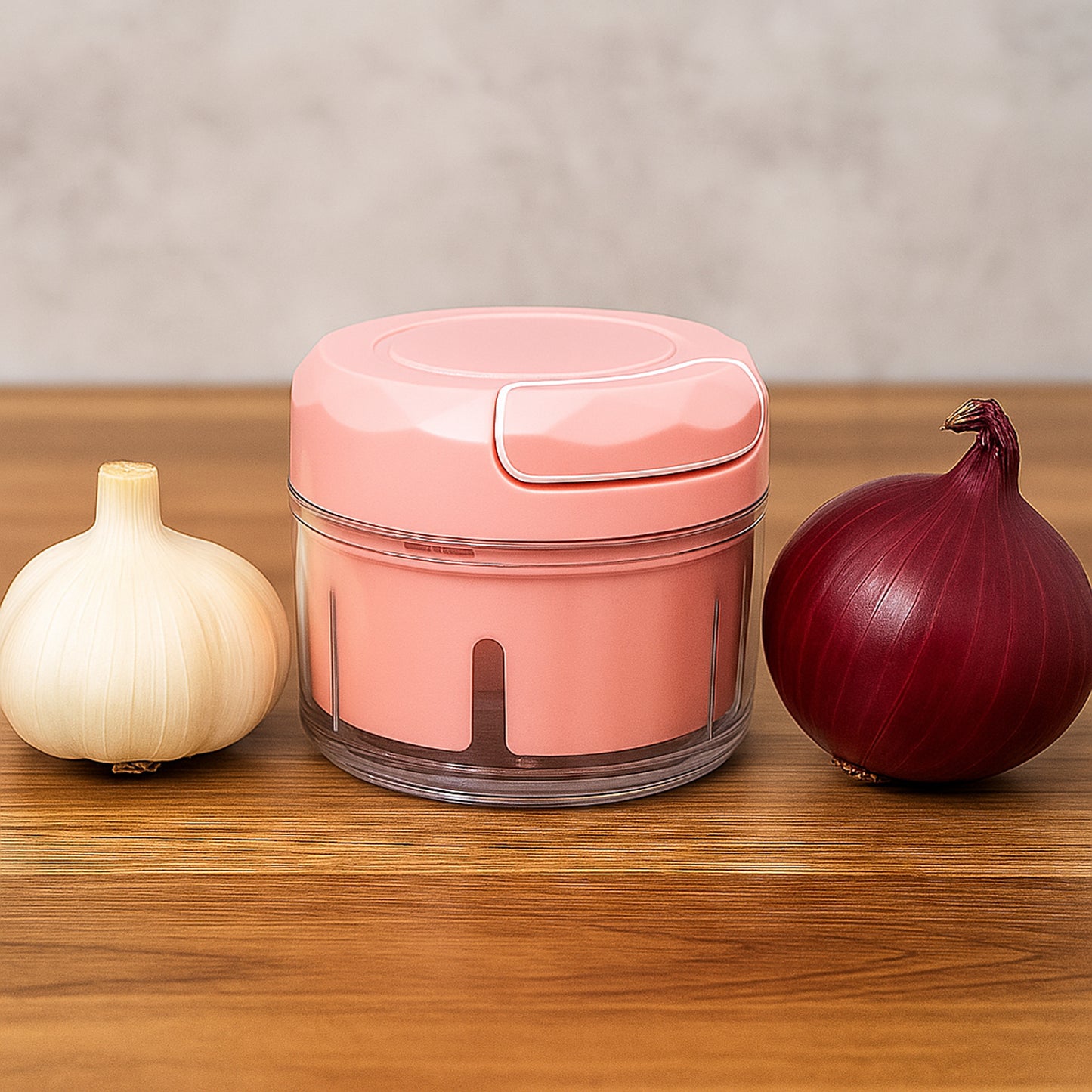 Manual Mini Food Processor Vegetable Chopper Hand Pull String Onion Chopper (1 Pc)