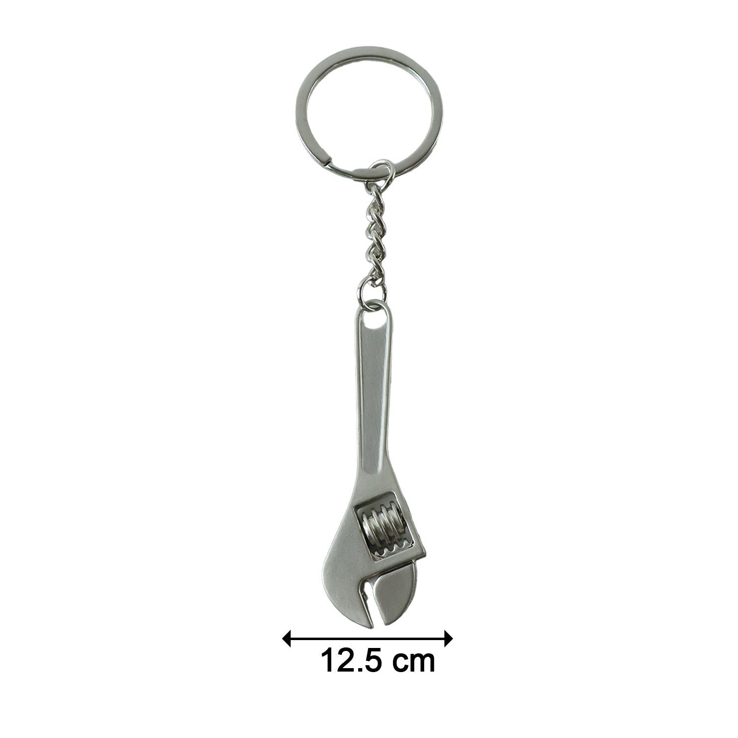 Mini Adjustable Wrench Keychain Metal Spanner Key Ring for Bag (1 Pc)